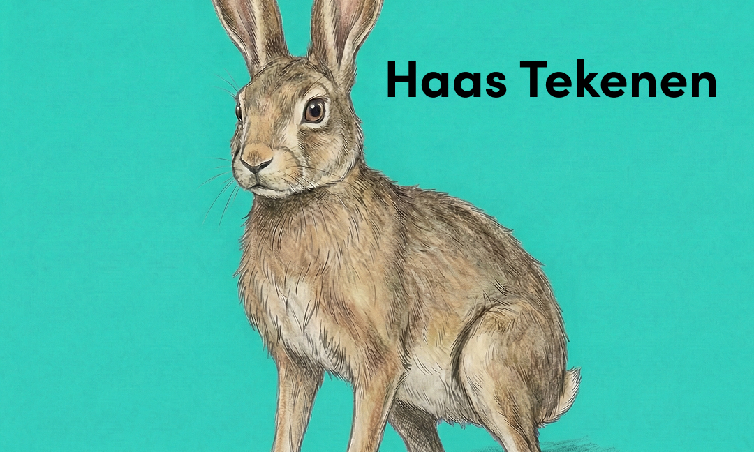 Haas leren tekenen stap voor stap