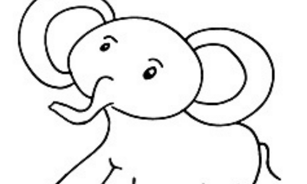 kleurplaat olifant