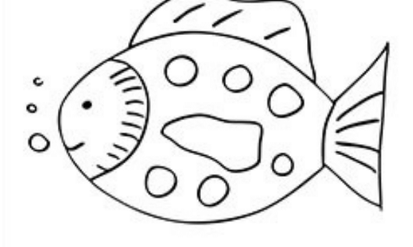 kleurplaat vis