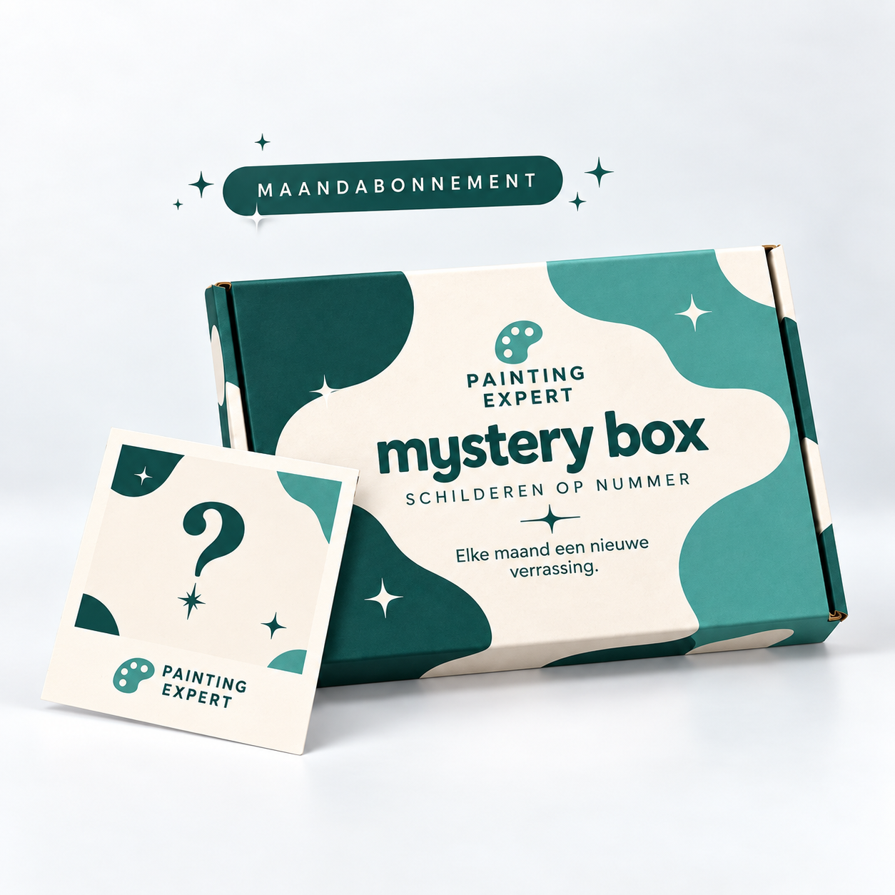Painting Expert Mystery Box – verpakking in groen en crème