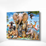 Diamond Painting Safari met Dieren