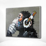 Diamond Painting Aap met Koptelefoon