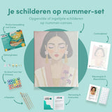 Schilderen op Nummer Abstract, Modern en Kleurrijk Portret