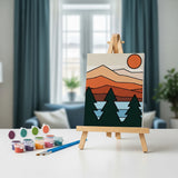 Alpine sereniteit - Schilderen op Nummer Mini Set van 3