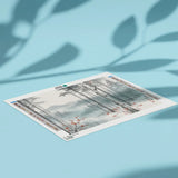 Diamond Painting Berkenbos in mist met rode accenten Japan