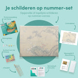 Schilderen op Nummer Bloei onder de oude den Japan