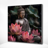 Diamond Painting Boeddha met Lotusbloem