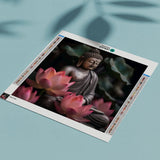 Diamond Painting Boeddha met Lotusbloem