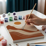 Boho Lijn Kunst & Natuur - Schilderen op Nummer Mini Set van 6