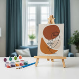 Boho Lijn Kunst & Natuur - Schilderen op Nummer Mini Set van 6