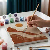 Boho Lijn Kunst & Natuur - Schilderen op Nummer Mini Set van 6