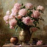 Diamond Painting Brocante Roze Pioenen