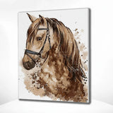 Schilderen op nummer Bruin Paard