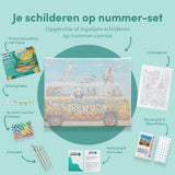 Schilderen op nummer Bus met Dieren