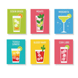 Cocktailcollectie - Schilderen op Nummer Mini Set van 6