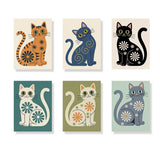 De Mod Cats-collectie - Schilderen op Nummer Mini Set van 6