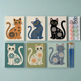De Mod Cats-collectie - Schilderen op Nummer Mini Set van 6