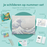 Schilderen op Nummer De grote golf van Kanagawa, Hokusai Japan
