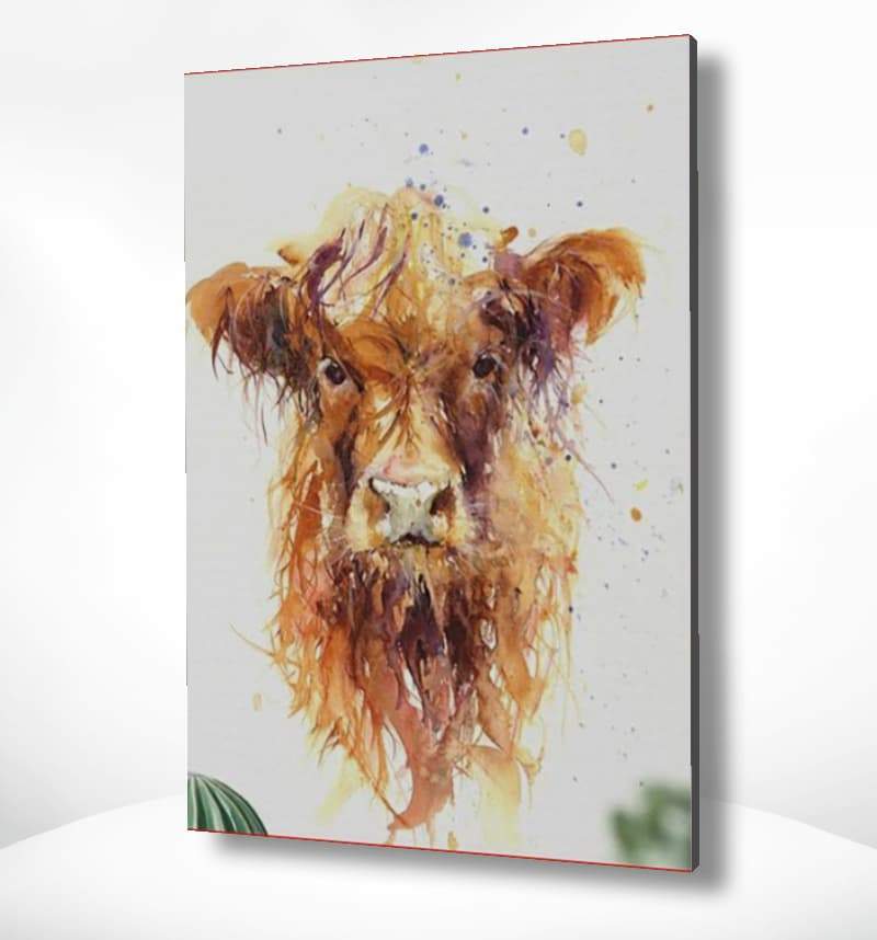 Diamond Painting Bruine Schotse Hooglander