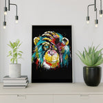 Diamond Painting Gekleurde Aap