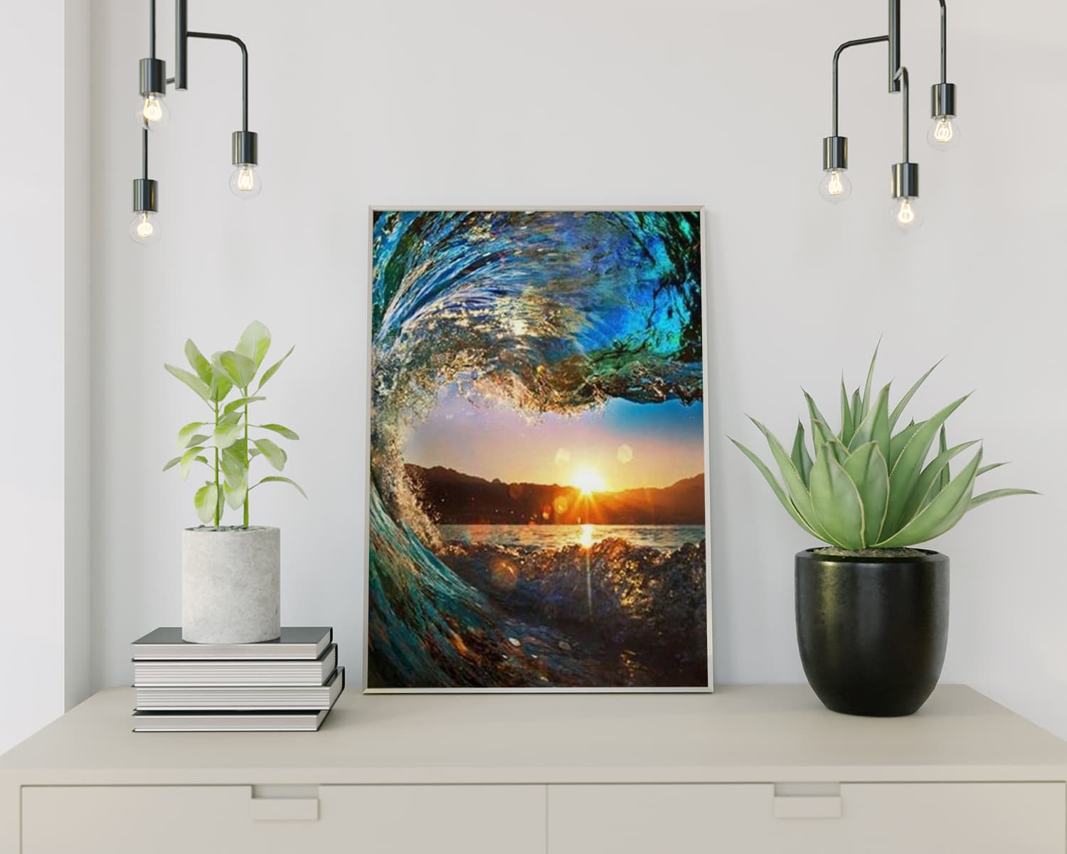 Diamond Painting Golven met Zon