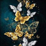 Diamond Painting Gouden Vlinders