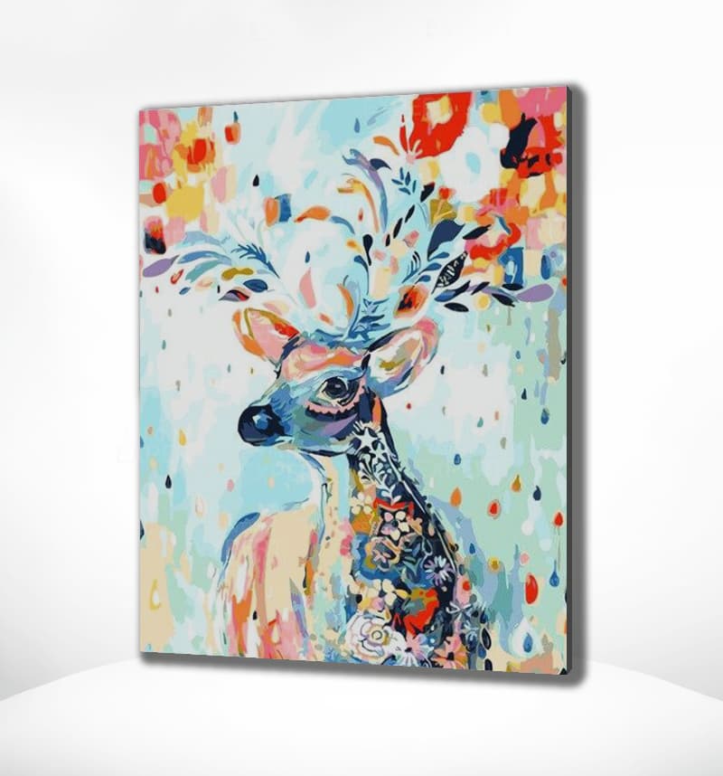 Diamond Painting Hert met Bloemen