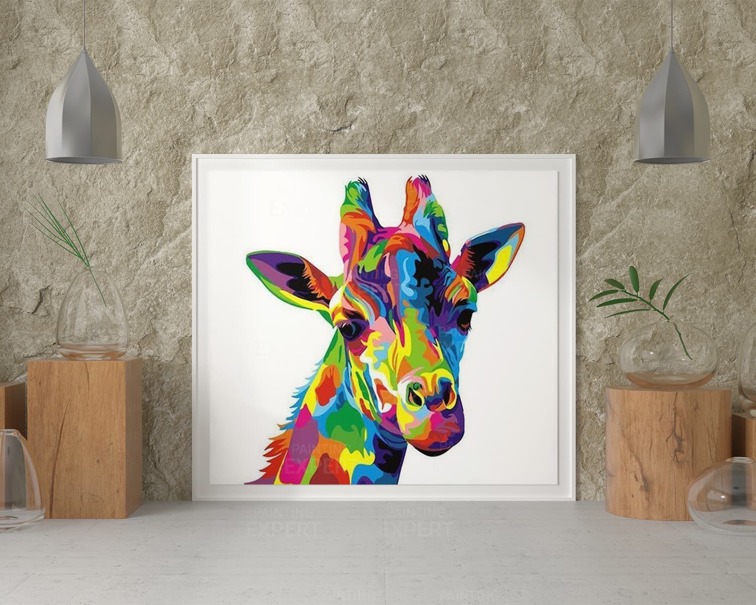 Diamond Painting Kleurrijke Giraf