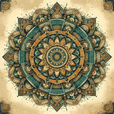 Diamond Painting Mandala Geel/Blauw