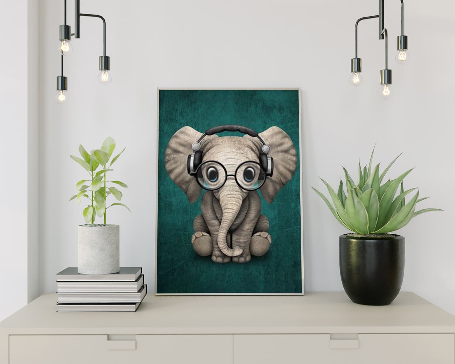 Diamond Painting Olifant Koptelefoon