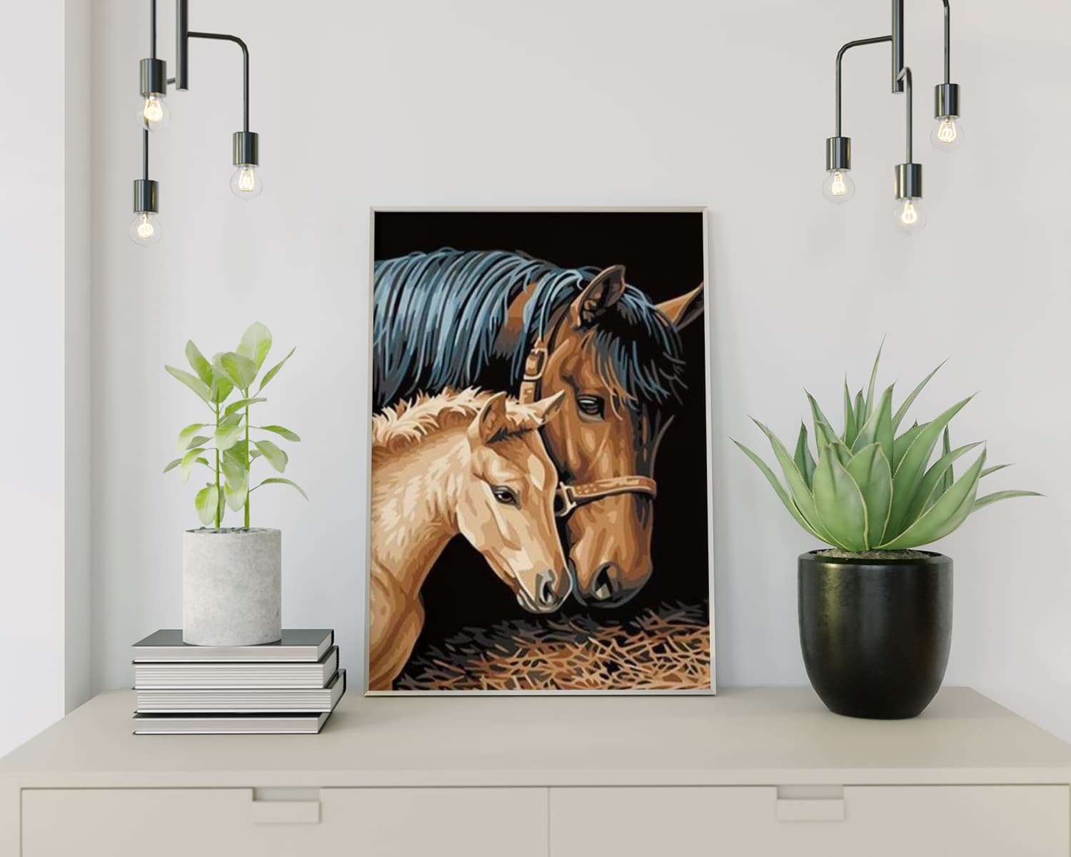 Diamond Painting Paard en Veulen