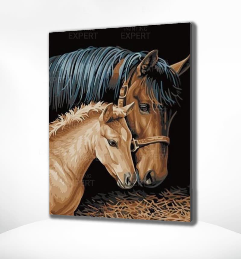 Diamond Painting Paard en Veulen
