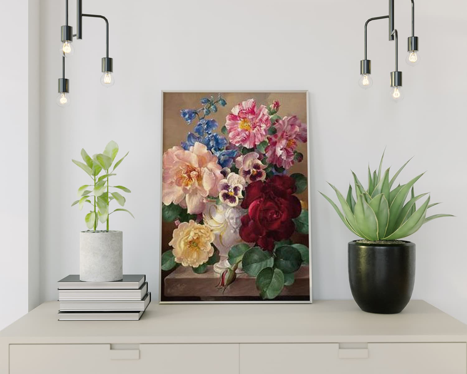 Diamond Painting Portret Bloemstuk