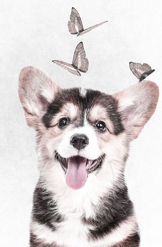 Diamond Painting Puppy Blij