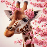 Diamond Painting Giraffe Roze