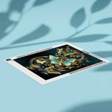 Diamond Painting Blauwe en Gouden Vlinders