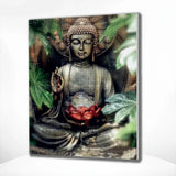 Diamond Painting Boeddha Lotusbloem
