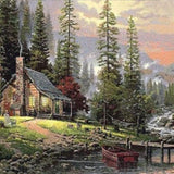 Diamond Painting Dennenbomen