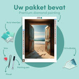 Diamond Painting Deur naar Strand