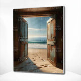 Diamond Painting Deur naar Strand
