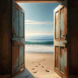 Diamond Painting Deur naar Strand