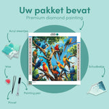 Diamond Painting Familie Papegaai