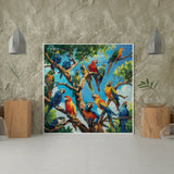 Diamond Painting Familie Papegaai