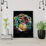 Diamond Painting Gekleurde Aap