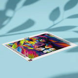 Diamond Painting Gekleurde Leeuw