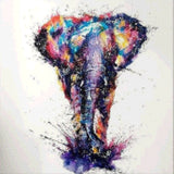 Diamond Painting Gekleurde Olifant