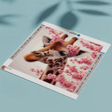 Diamond Painting Giraffe Roze