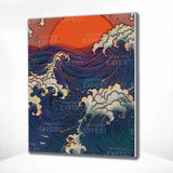 Diamond Painting Golven met Zon