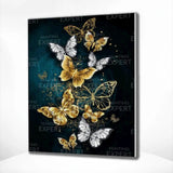 Diamond Painting Gouden Vlinders