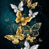 Diamond Painting Gouden Vlinders